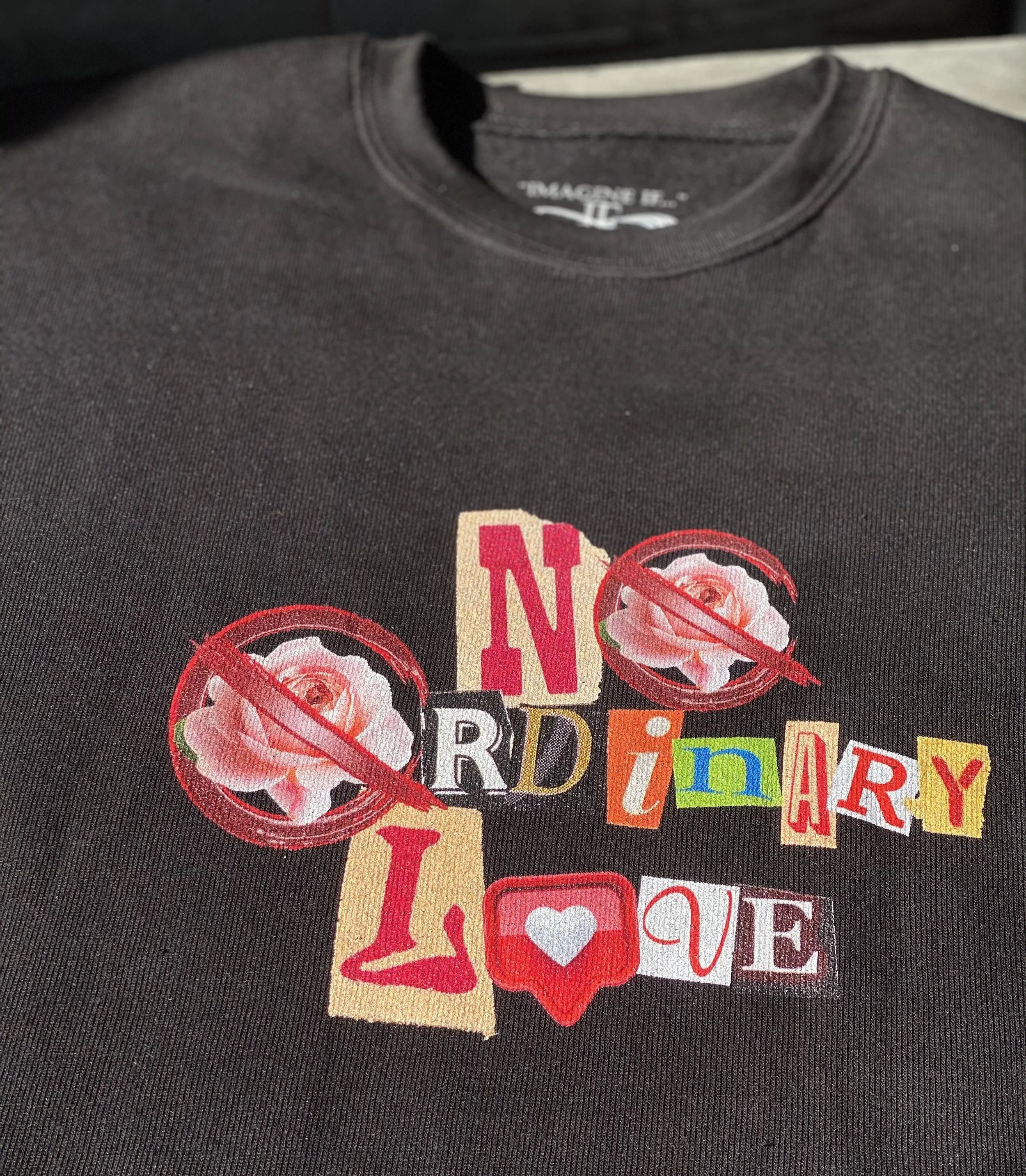 IMAGINE IF NYC—NO ORDINARY LOVE - CROPPED HOODIE